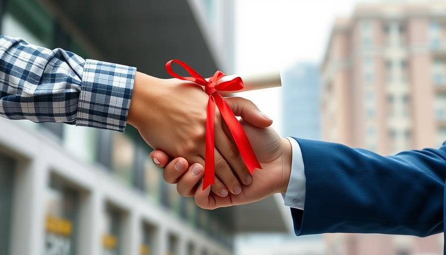 Handshake with diploma exchange, Choosing the Right Marketing Growth Program theme.