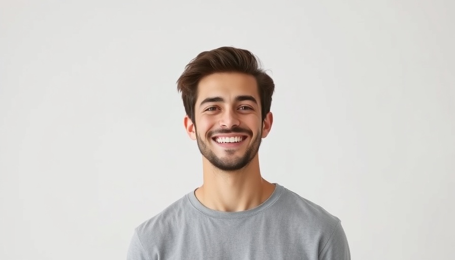 Smiling young man in black shirt, defense tech investment discussion