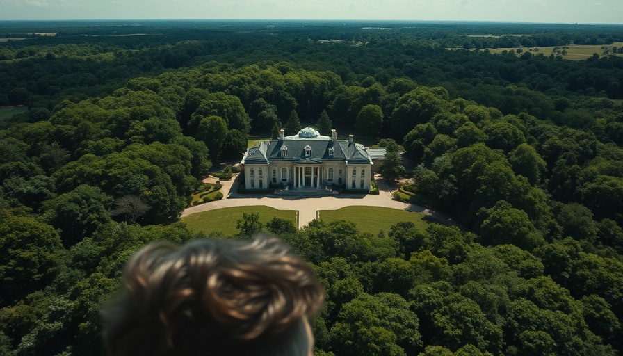 Aerial view of estate amid greenery; Jeff Bezos sells Seattle estate.