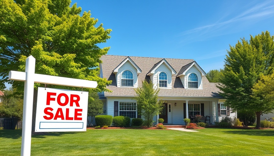 Charming suburban house with for sale sign, perfect for real estate listings