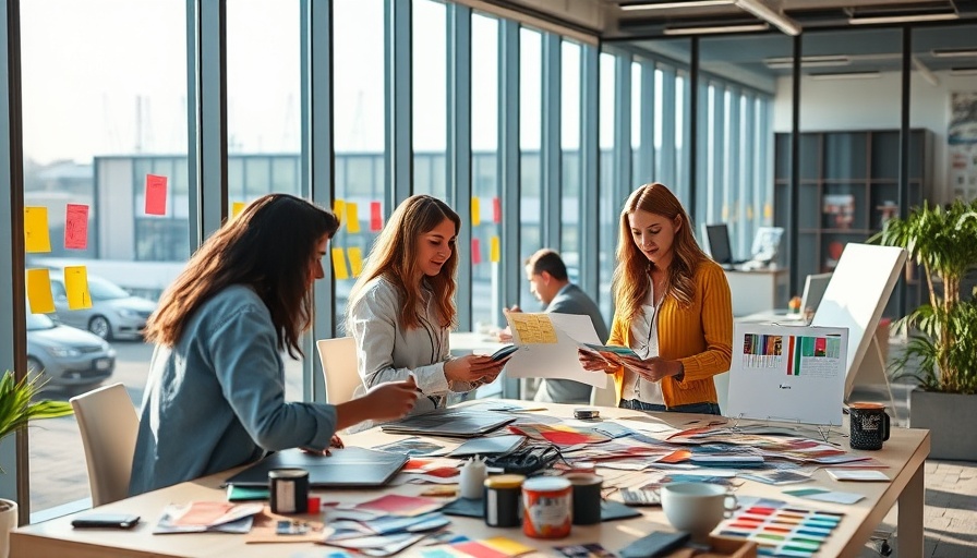 Creative workspace for brainstorming business ideas for vacant land.