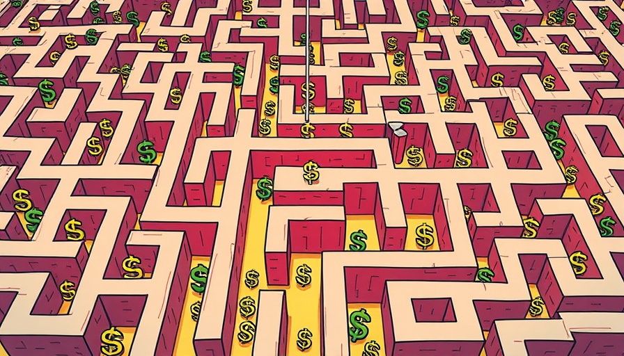 Illustration of financial traps in early retirement, maze metaphor.