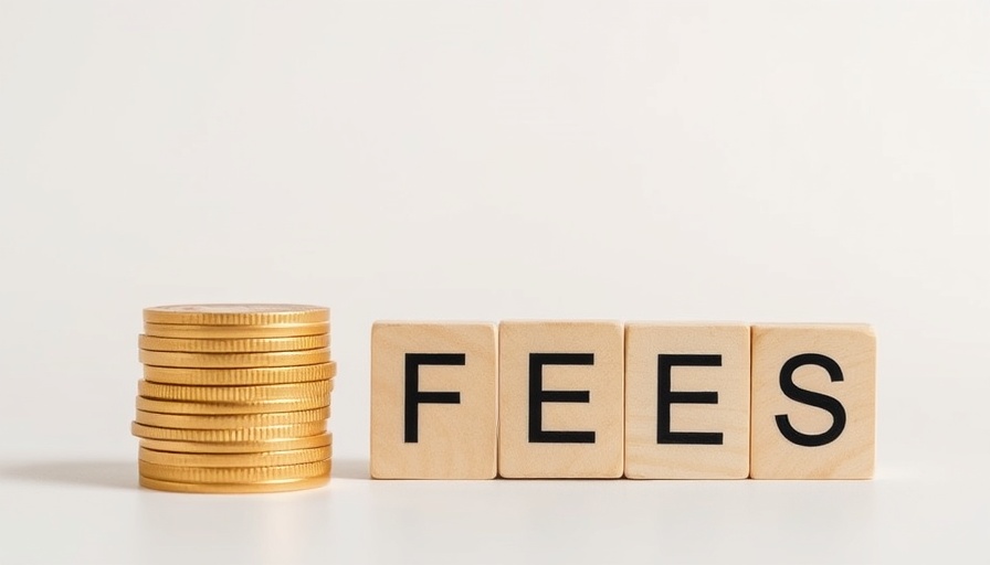 Amex membership fee waiver concept with coins and fees blocks.