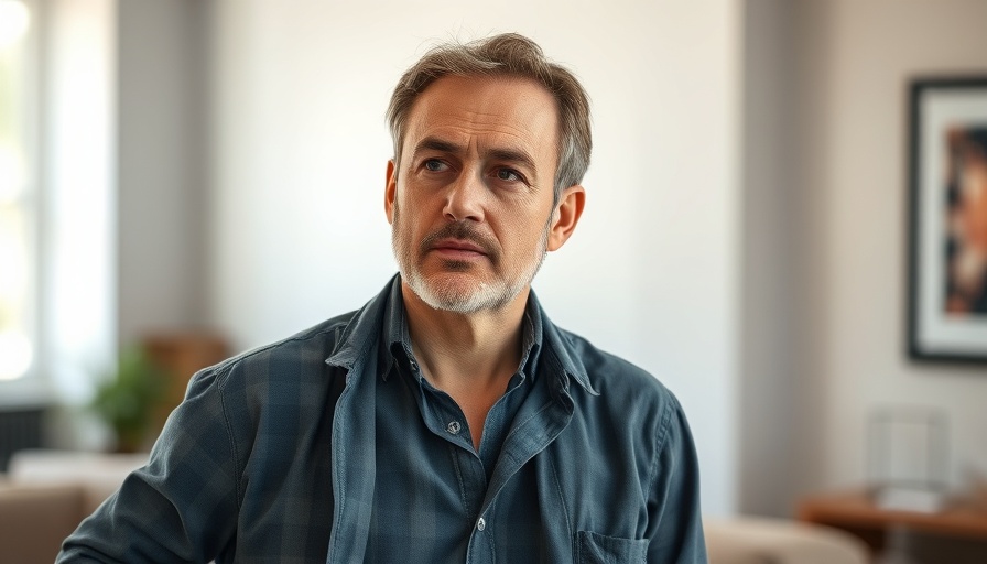 Mature man in casual attire discussing combining likes and reactions for similar ads.