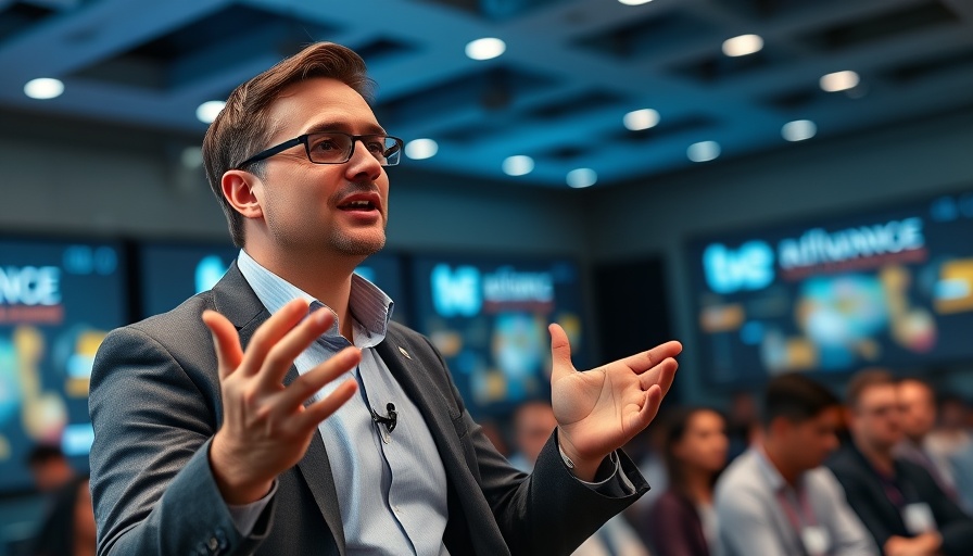 Presenter discusses Medicare startup valuation at tech conference.