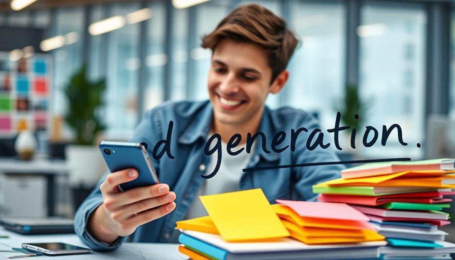 Colorful notes and phone for automated follow-up in real estate.
