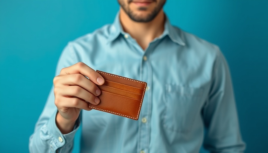 Man holding an empty wallet, related to cash flow loans for small businesses.