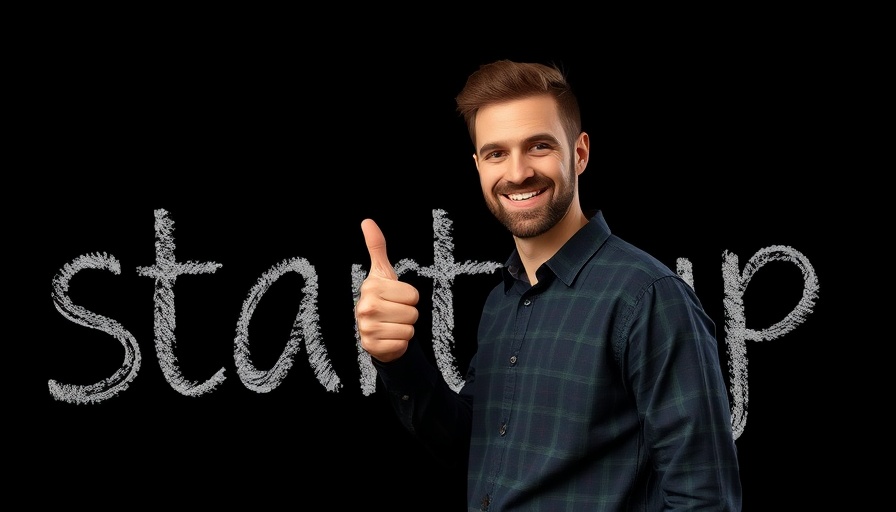 Thumbs-up with 'Startup' chalk drawing; Startup Legal Essentials concept.