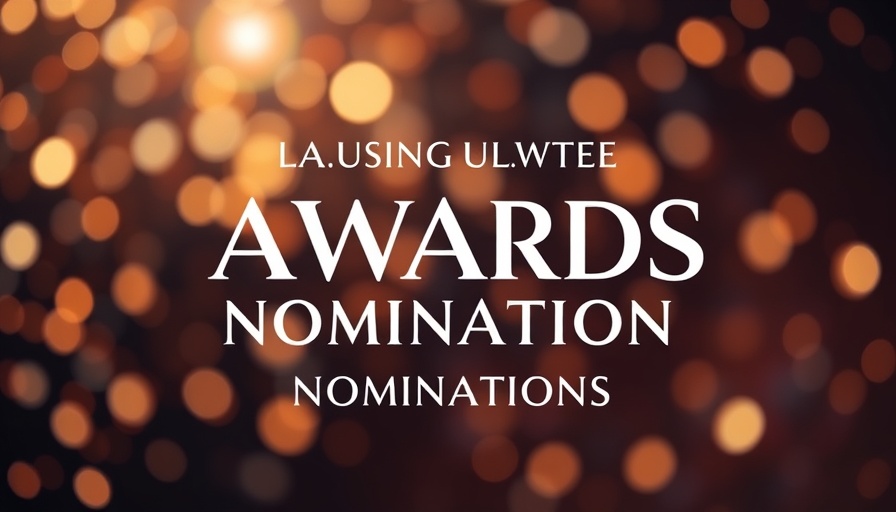 Luxury Real Estate Awards Nominations graphic with sparkles.