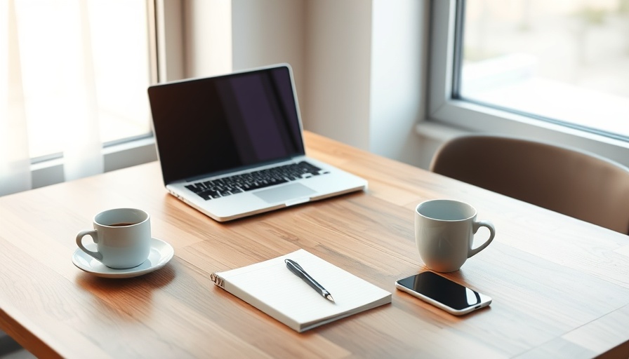 Minimalistic workspace with laptop and coffee, Free Instagram Tools 2025.