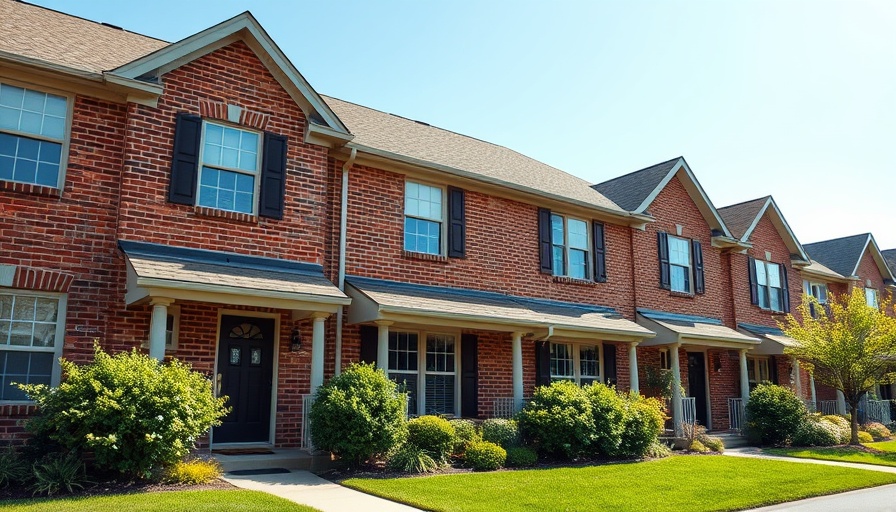 Suburban townhouse with brick exterior, illustrating apartment construction slowdown concept.