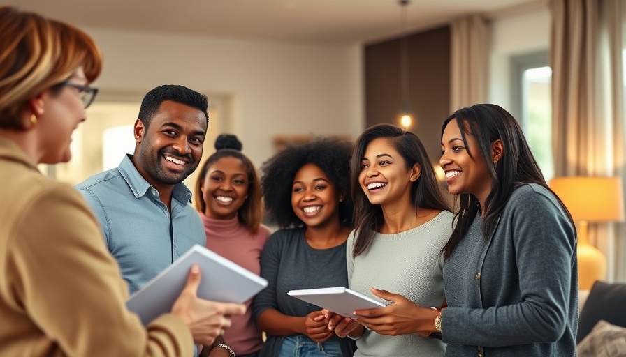 Surge in mortgage applications leads to a happy family visiting new home.