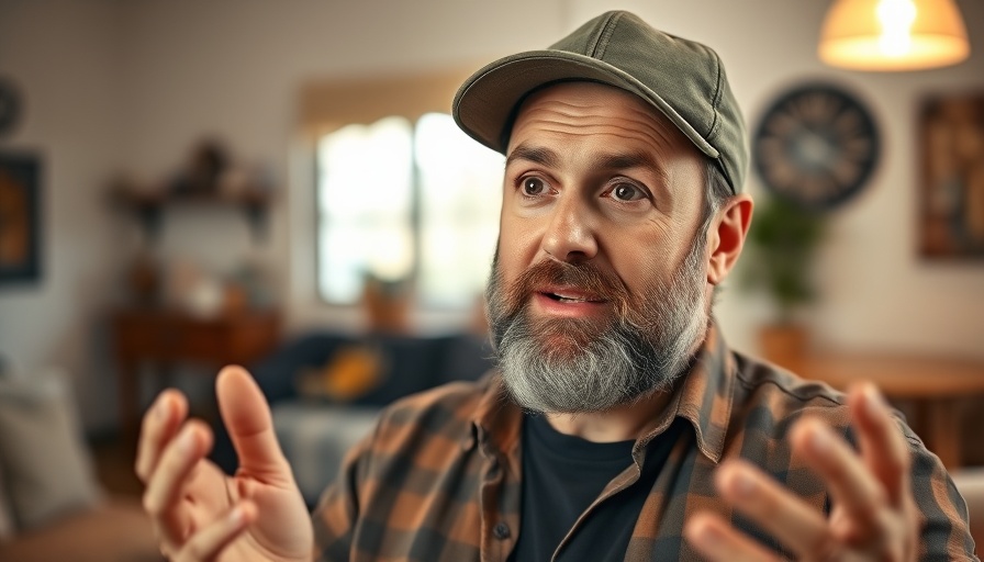 Confident man sharing tips indoors, optimize for quality leads.