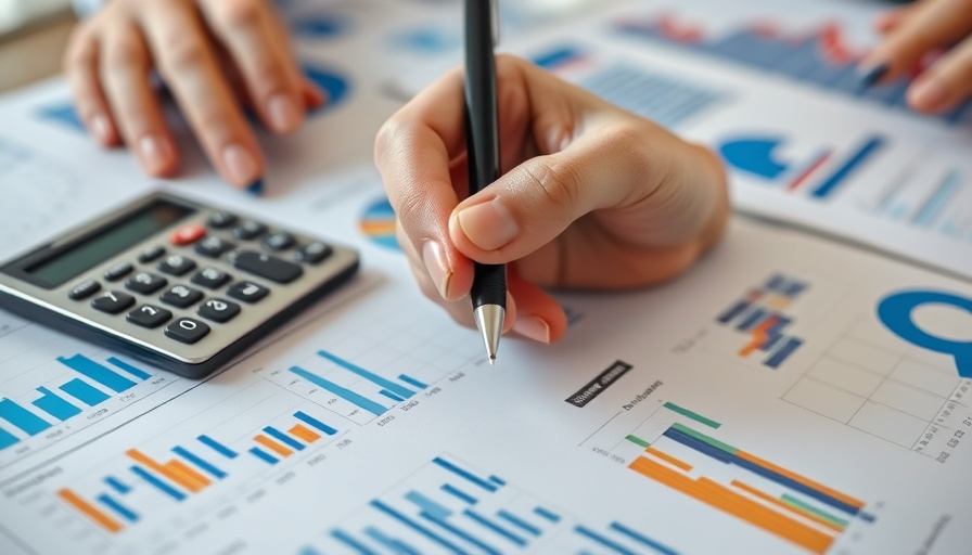 Analyzing financial charts with a calculator, future of financial strategies.