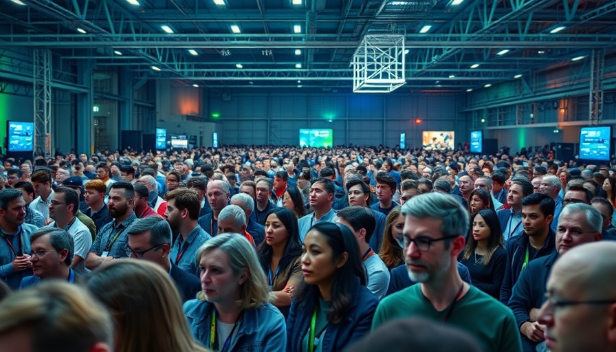 TechCrunch Disrupt 2025 audience attentively listens at large venue.