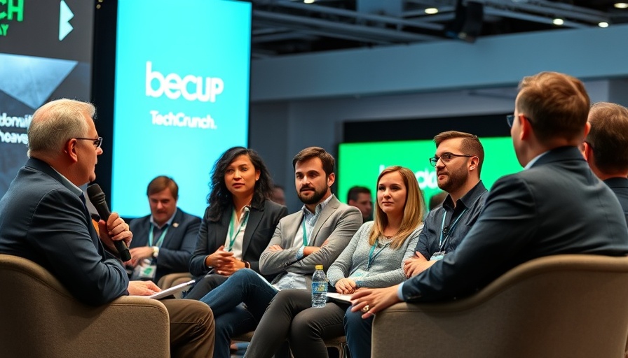 Engaged speakers discussing at TechCrunch Disrupt 2025 stage.