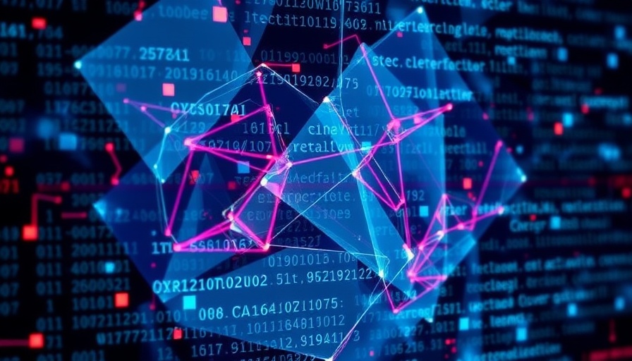 Abstract cybersecurity concept art showcasing geometric shapes.