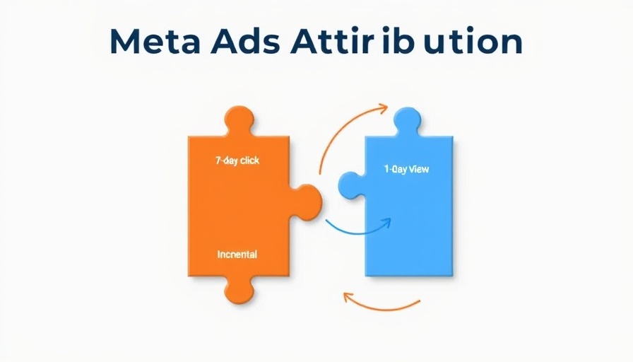 Meta Ads Attribution infographic with conversion puzzle pieces.