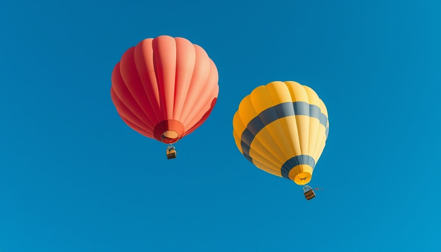 Two balloons against a clear blue sky, concept of Bluesky Verification.