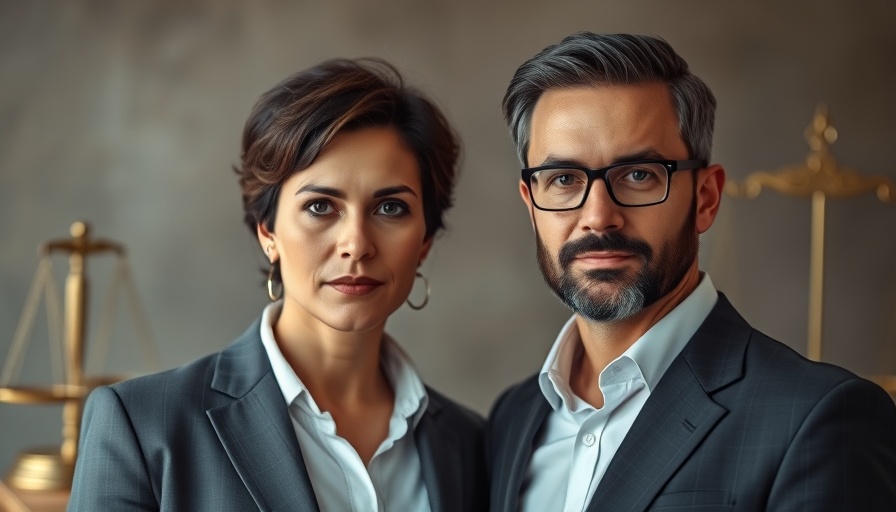 Professionals in front of legal symbols, related to Pregnancy Discrimination in Real Estate.
