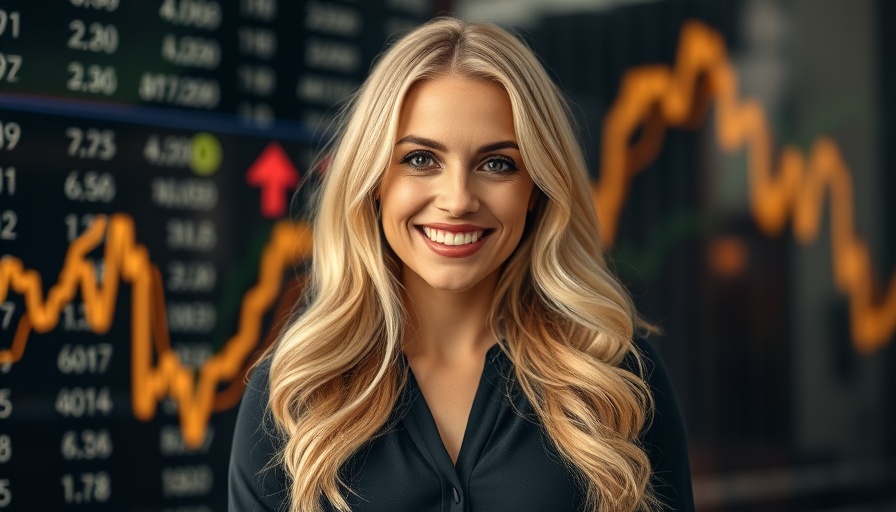Opendoor layoffs depicted with professional woman and stock data backdrop.