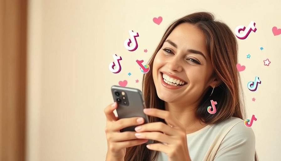 Promotional poster of TikTok personalization tools with smiling woman