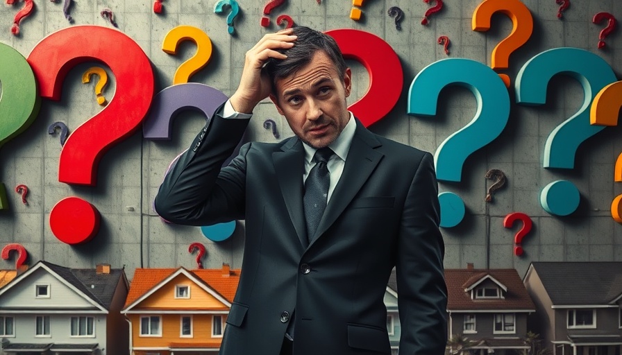 Uncertain man contemplating real estate market shift investing strategies.