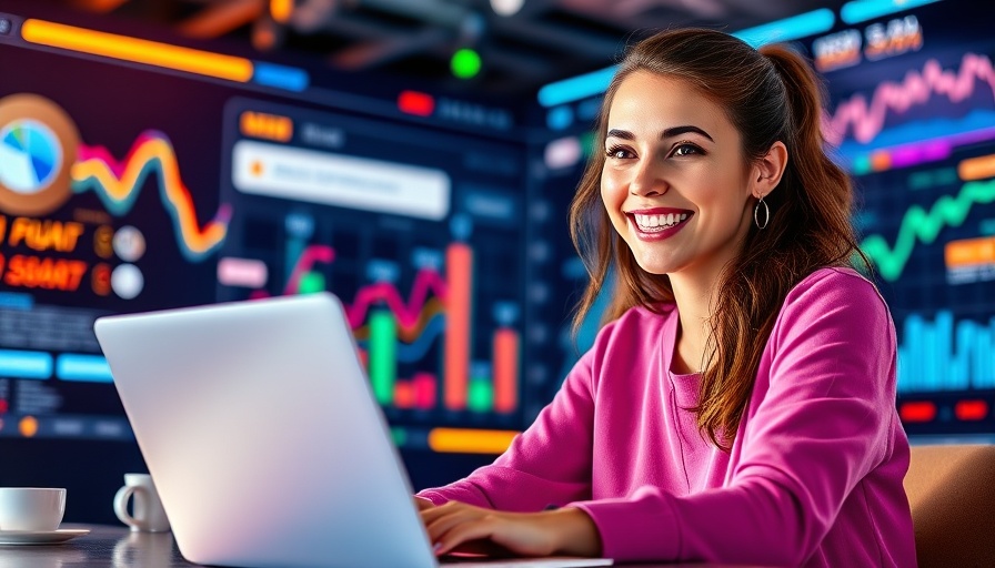 Young woman in digital marketing setting, real estate marketing trends.