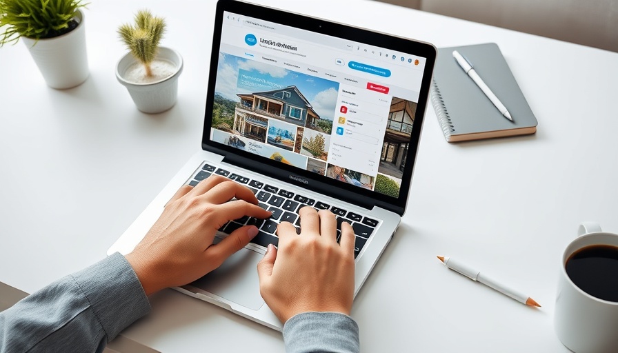 Person researching property rental sites, Path to Five Airbnbs in Five Years.