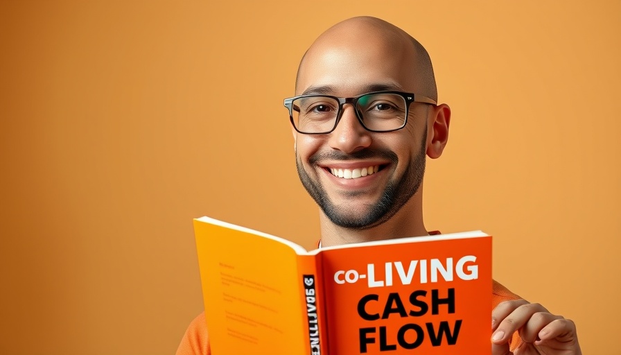 Man holding a book on co-living cash flow, rental investment guide