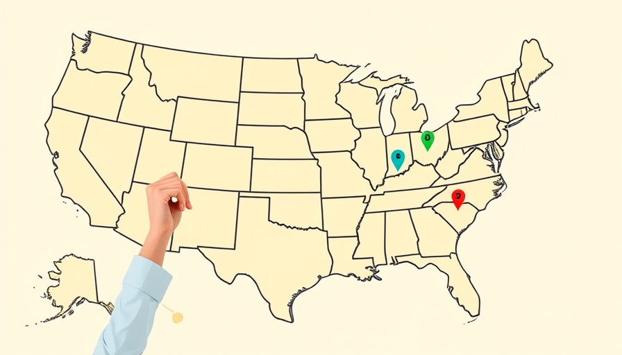 Map showing foreign investment in U.S. real estate locations.