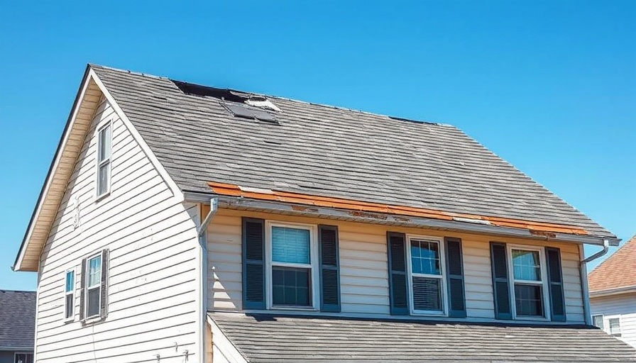 Damaged roof indicating summer risks in property management.
