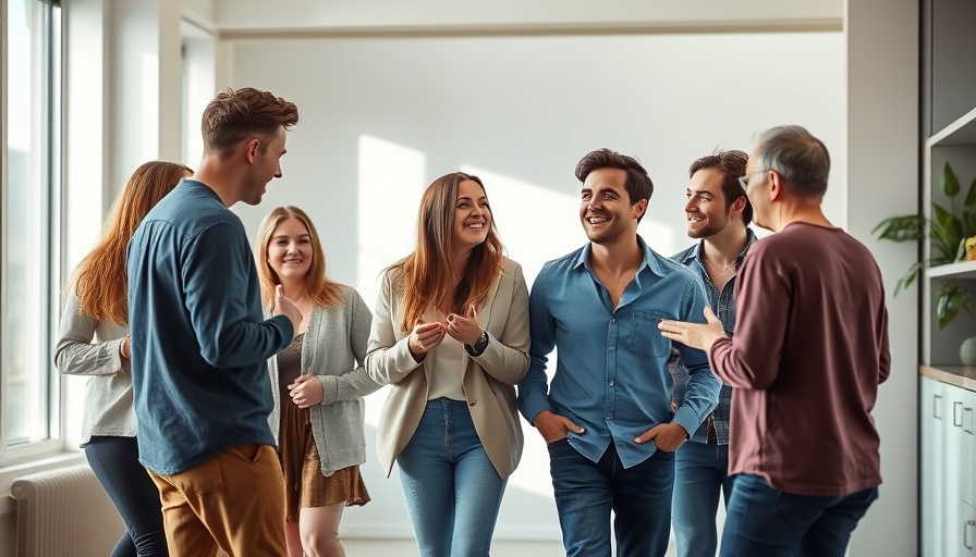 People discussing in a modern interior, representing mortgage pricing