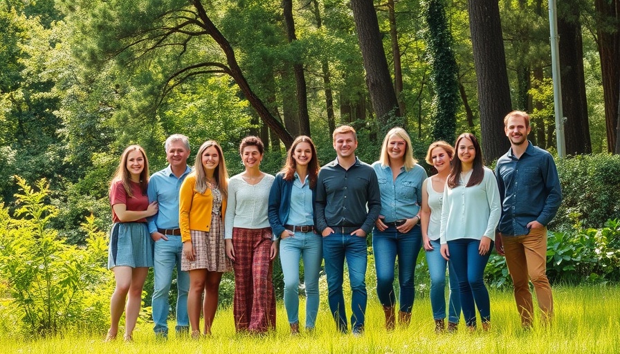Diverse team outdoors, related to quantum error mitigation software.