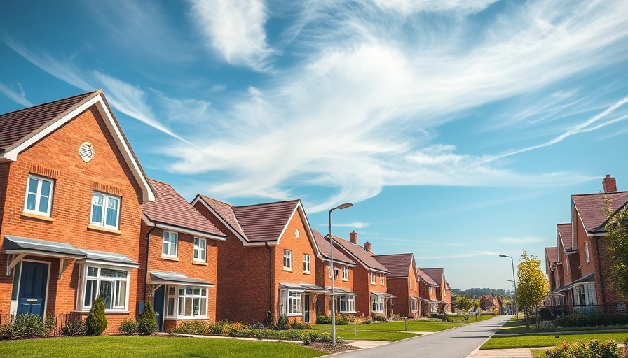 Suburban homes showcasing real estate hacks for 2025, sunny day
