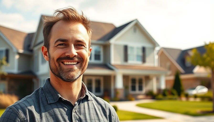 Collage of smiling man and house puzzle, symbolizing consumer-centric real estate practices.