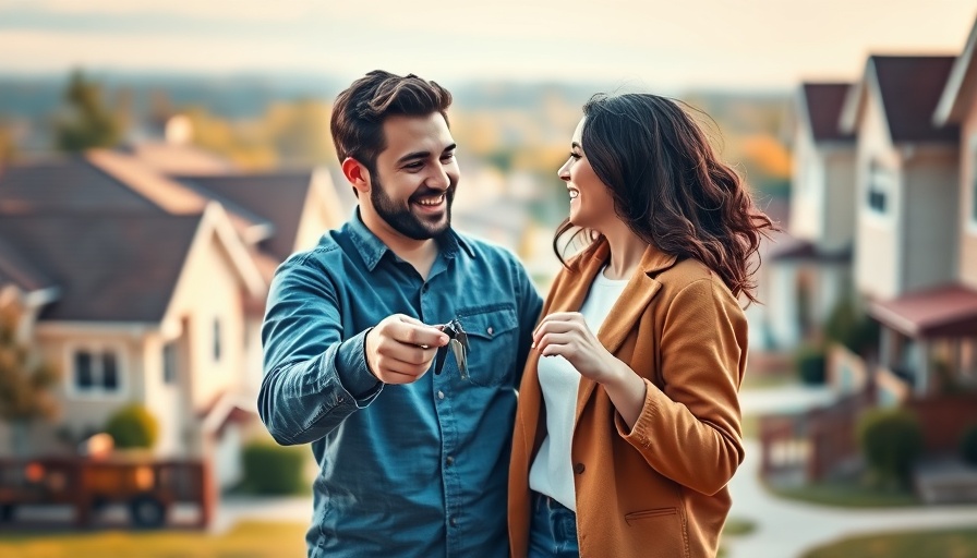 Mortgage Rates Dipped: Happy couple receiving house keys.