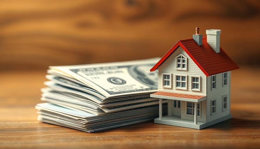 Stacks of money and model house showing real estate debt risks.