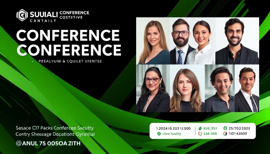 Conference poster with featured speakers for AI Defense Innovation event.