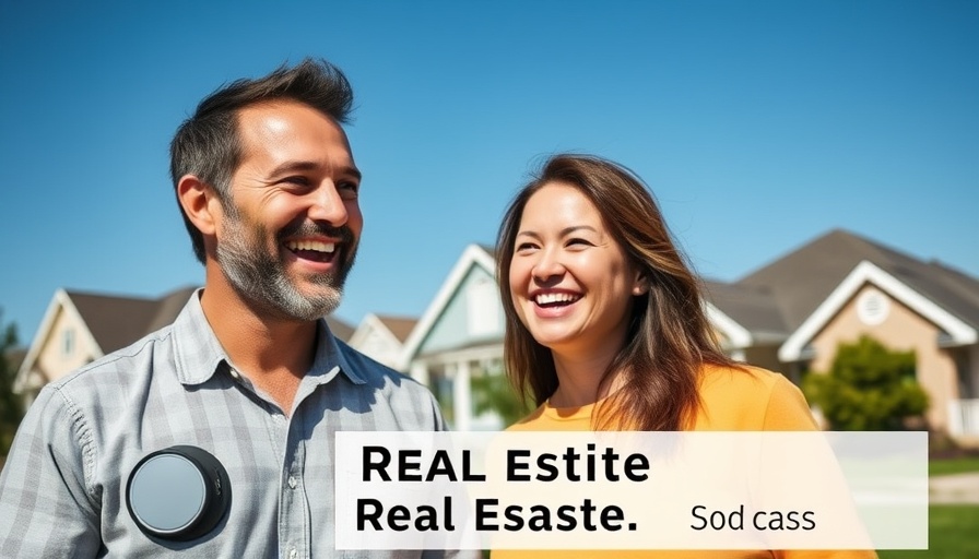 Smiling duo discussing multifamily investment opportunities in suburbia.