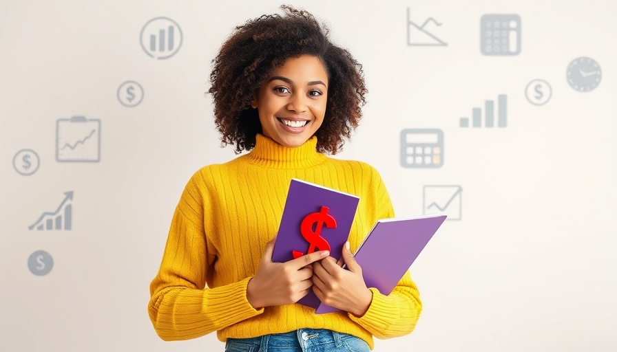Smiling woman holding dollar symbol, influencer CPM elasticity theme.