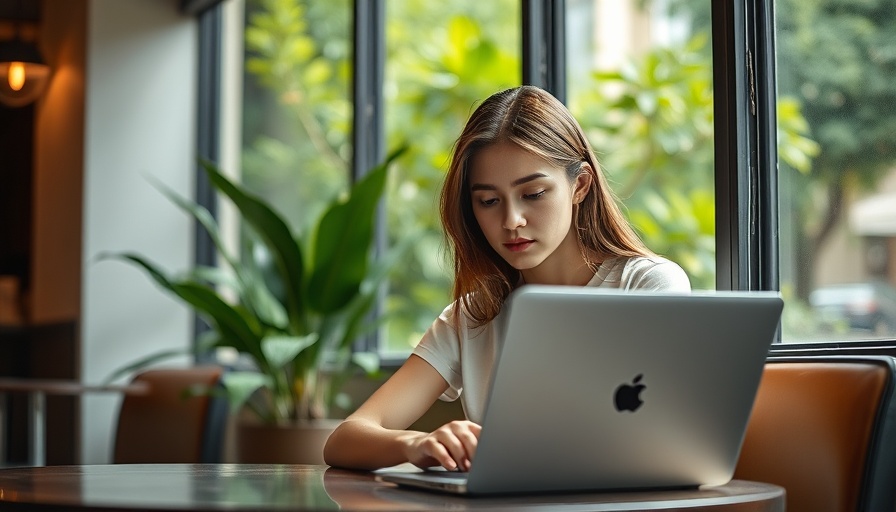 Smarter Property Management Tools - Woman working on laptop by a window