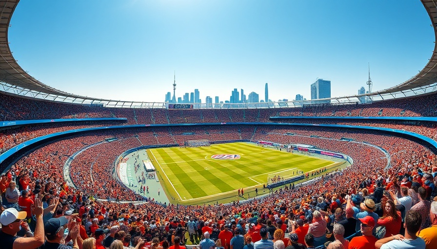 College football stadium packed with fans, perfect for Airbnb rental markets.