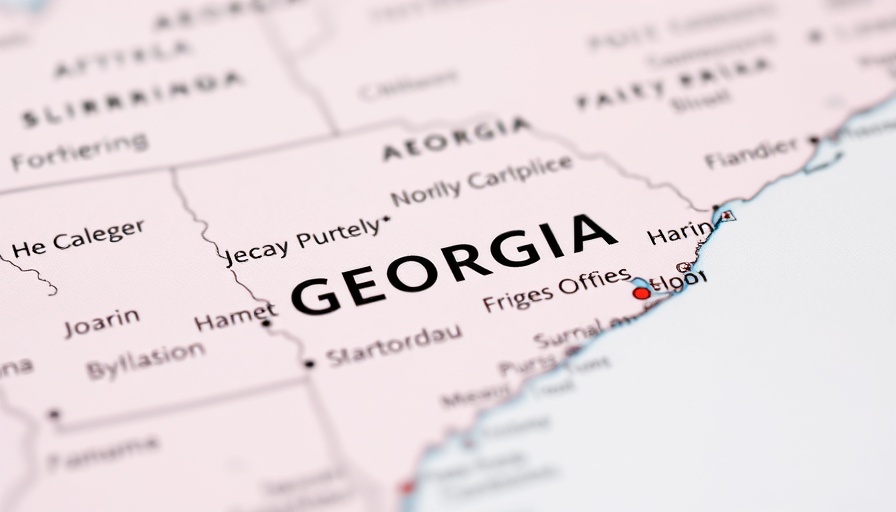 Map highlighting Georgia in the Southeast Real Estate Gold Rush context.