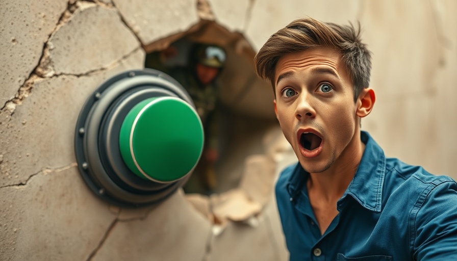 Reaction Time Challenge: Young man surprised by wall crash
