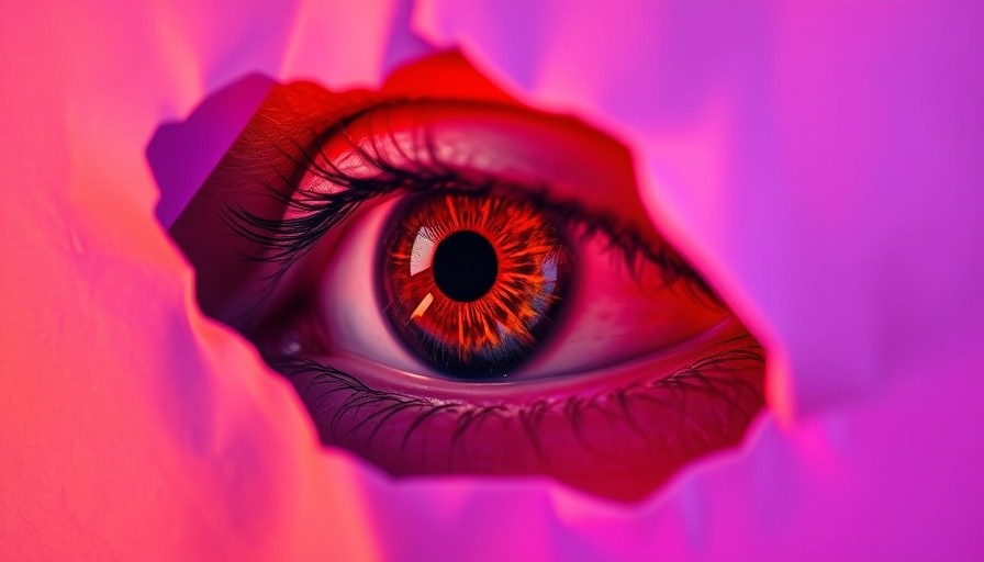Abstract eye on orange background symbolizes CEO resignation impact.