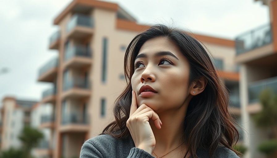 Thoughtful young woman pondering investing strategies, residential backdrop.