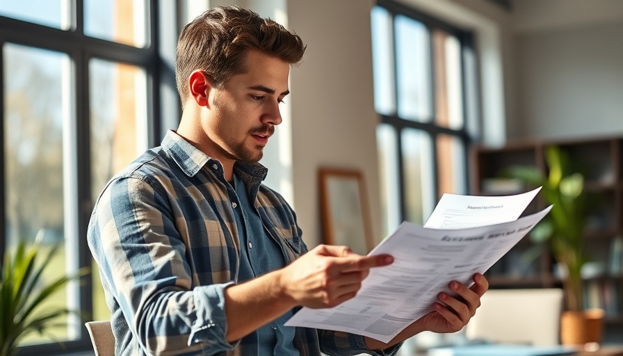 Young man managing rental property finances without a property manager.