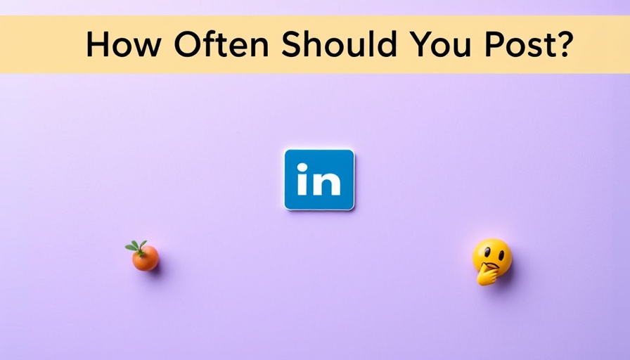 Minimalist graphic asking 'How Often Should You Post?' with LinkedIn logo.