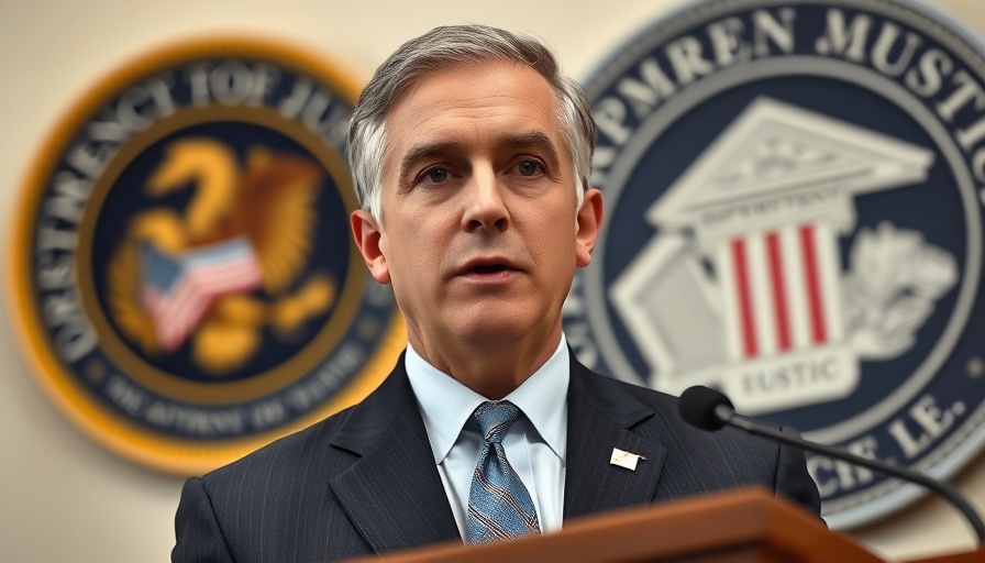 DOJ official speaking at press conference
